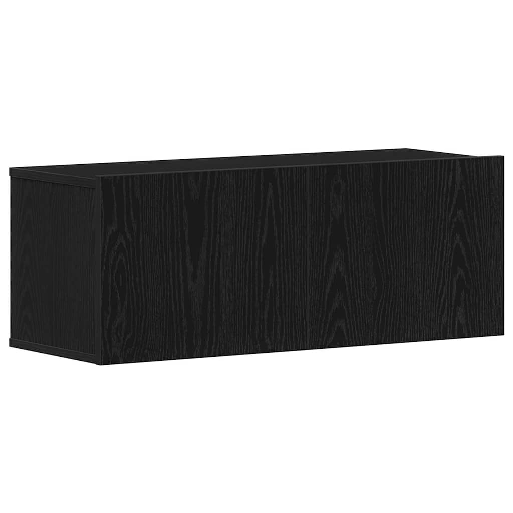 Wand-TV-Schrank 3 stk. Schwarz Eichen-Optik Holzwerkstoff