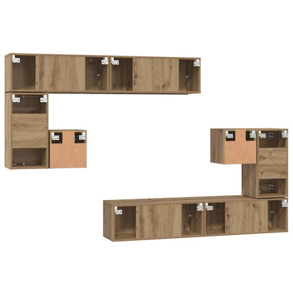 TV-Einheiten 4 stk. Artisan-Eiche Holzwerkstoff