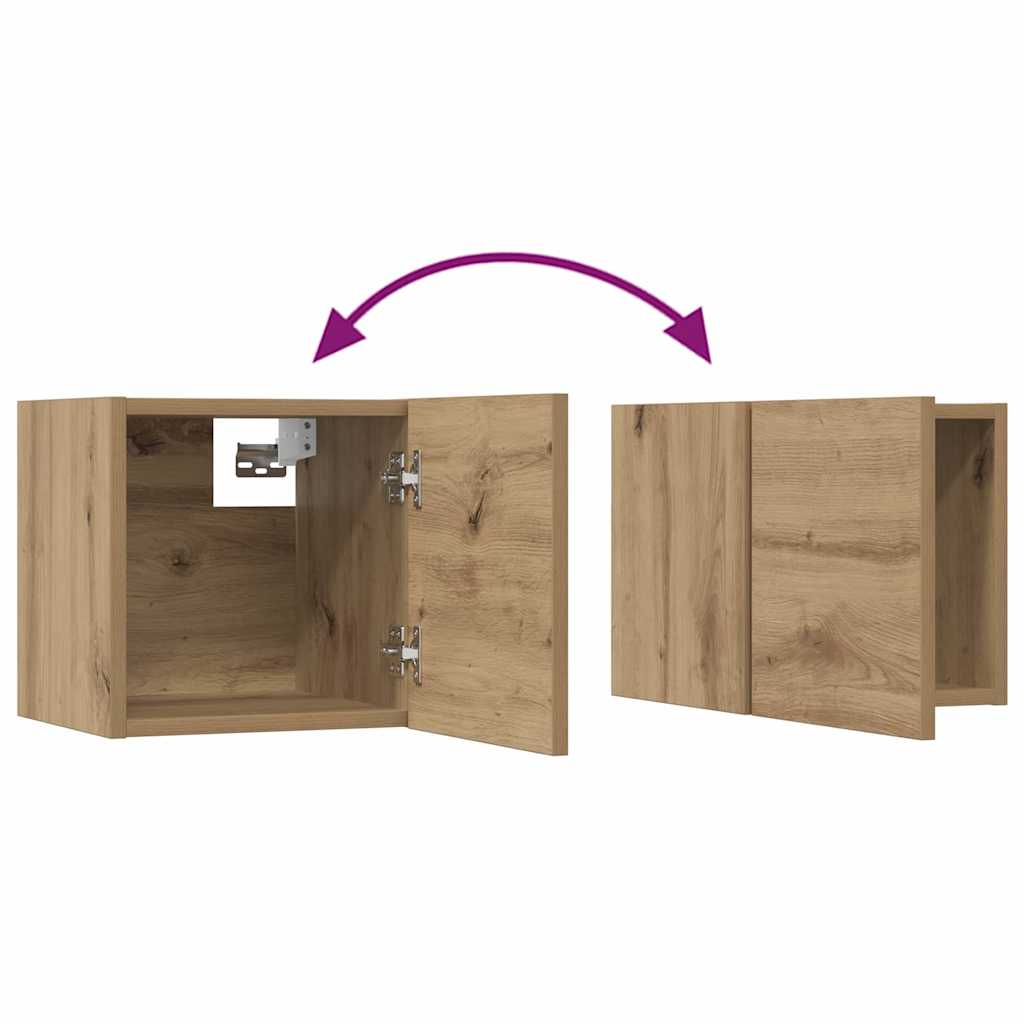 TV-Einheiten 4 stk. Artisan-Eiche Holzwerkstoff