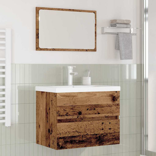 Badezimmermöbel-Set 3 stk. Altholz 61 x 39 x 45 cm