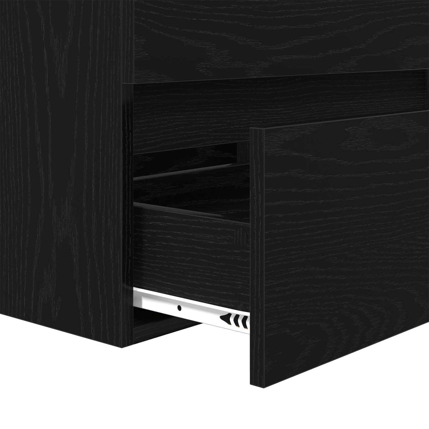 Badezimmermöbel-Set 3 stk. Schwarz Eichen-Optik 61 x 39 x 45 cm