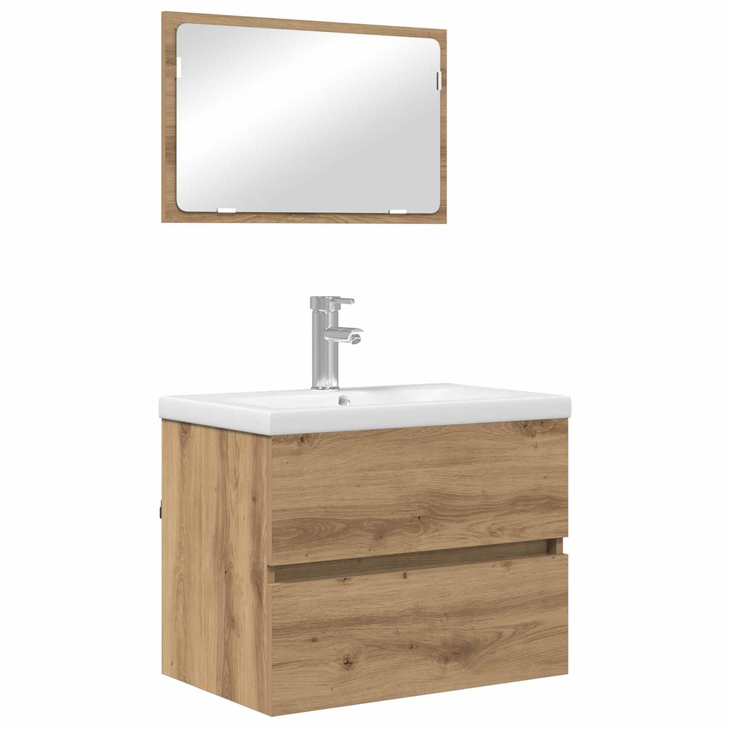 Badezimmermöbel-Set 3 Stk. Artisan-Eiche 61 x 39 x 45 cm