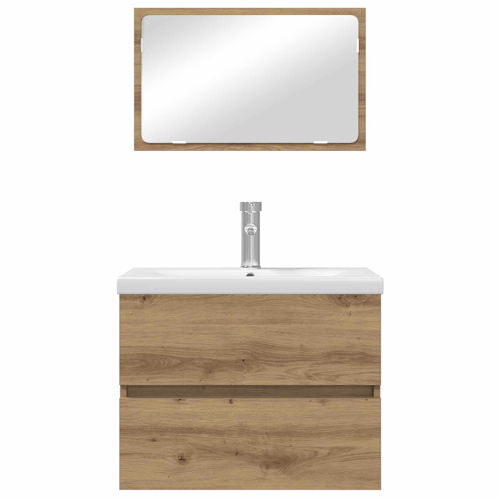 Badezimmermöbel-Set 3 Stk. Artisan-Eiche 61 x 39 x 45 cm