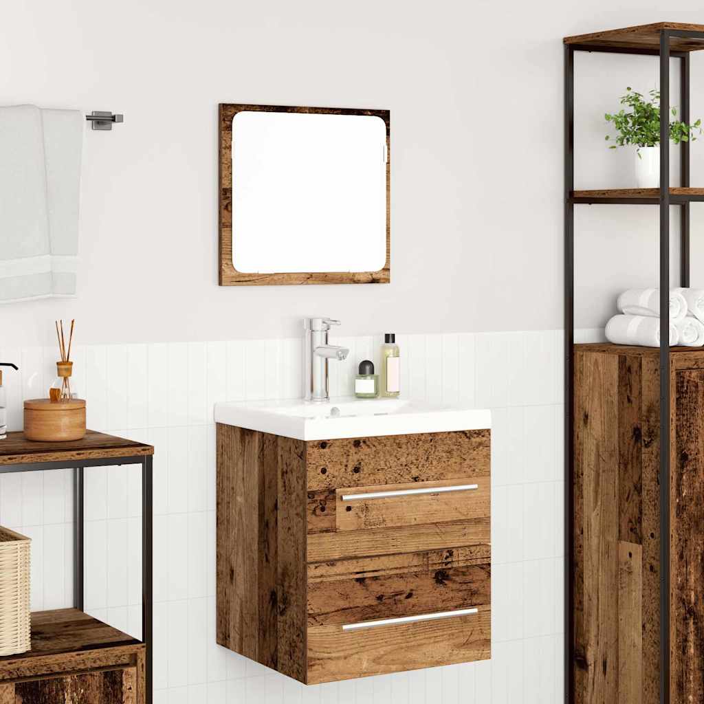 Badezimmermöbel-Set 2 stk. Altholz 41 x 38,5 x 48 cm