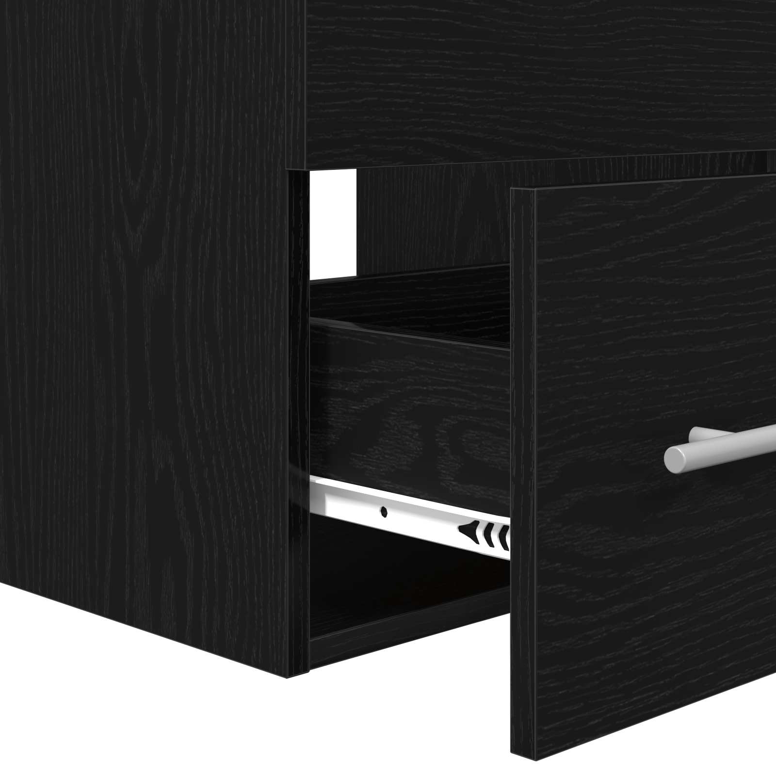 Badezimmermöbel-Set 2 stk. Schwarz Eichen-Optik