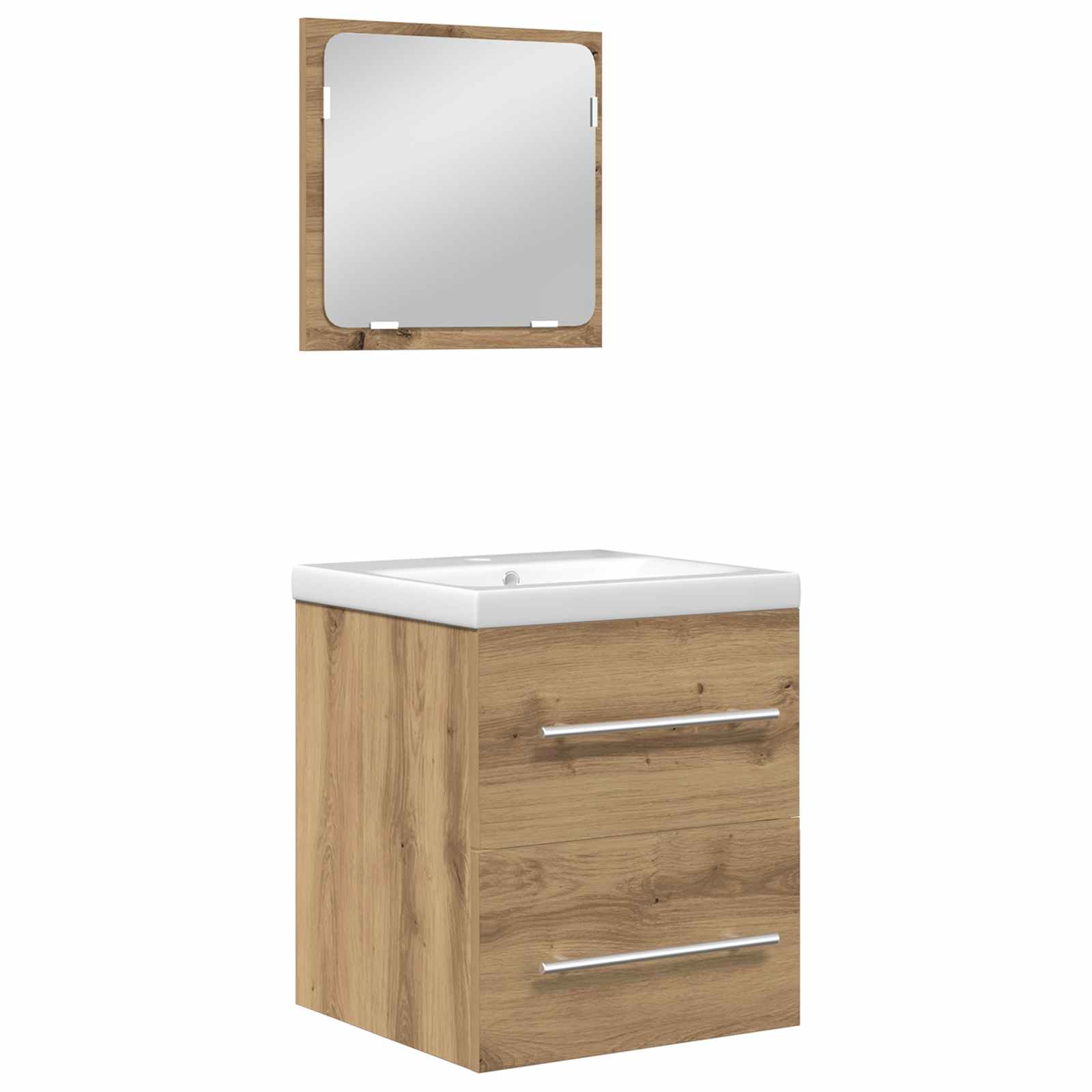 Badezimmermöbel-Set 2 stk. Artisan-Eiche 41 x 38,5 x 48 cm