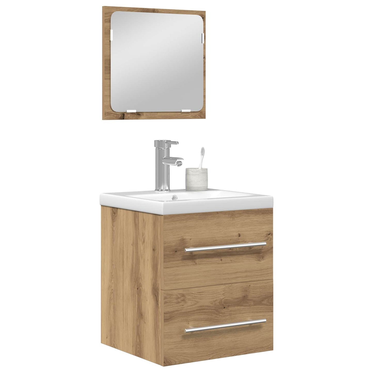Badezimmermöbel-Set 2 stk. Artisan-Eiche 41 x 38,5 x 48 cm