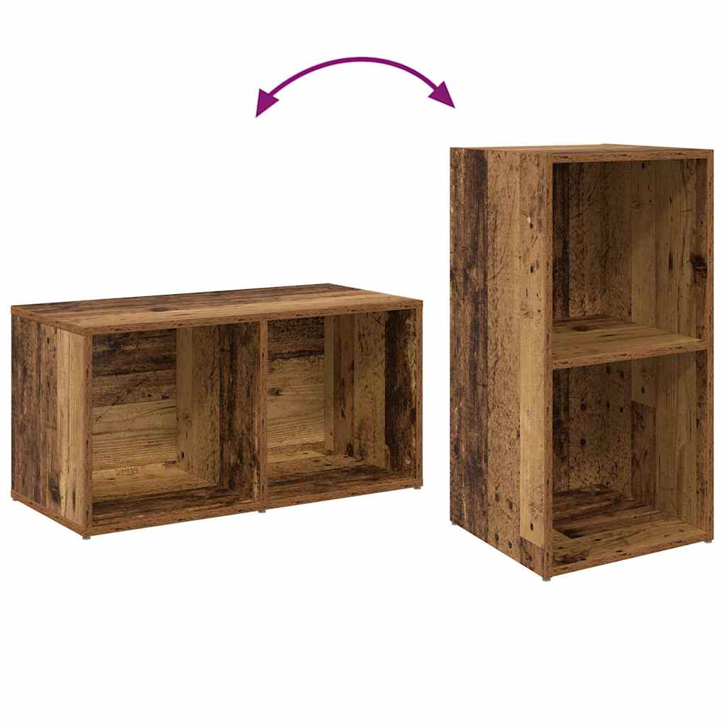 TV-Schrankset 2 pcs Altholz 37 x 35 x 72 cm Holzwerkstoff