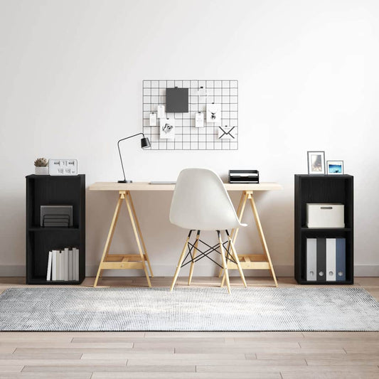TV-Schrank-Set Schwarz Eichen-Optik Holzwerkstoff