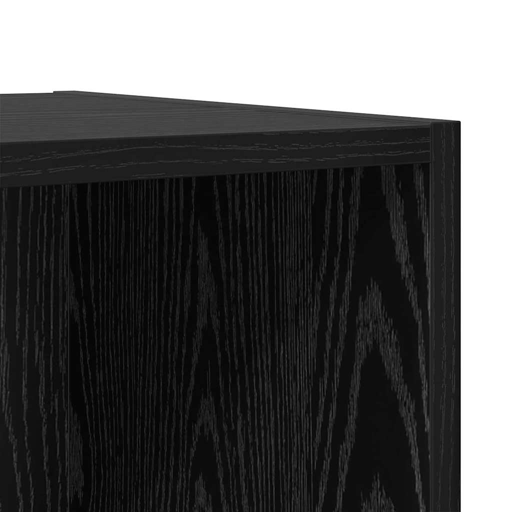 TV-Schrank-Set 2 pcs Schwarz Eichen-Optik 37 x 37 x 142,5 cm