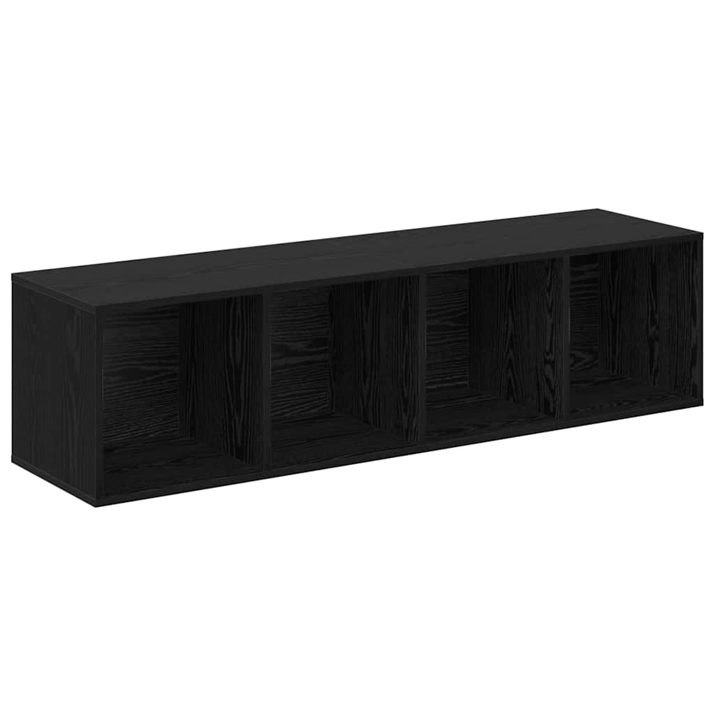TV-Schrank-Set 2 pcs Schwarz Eichen-Optik 37 x 37 x 142,5 cm