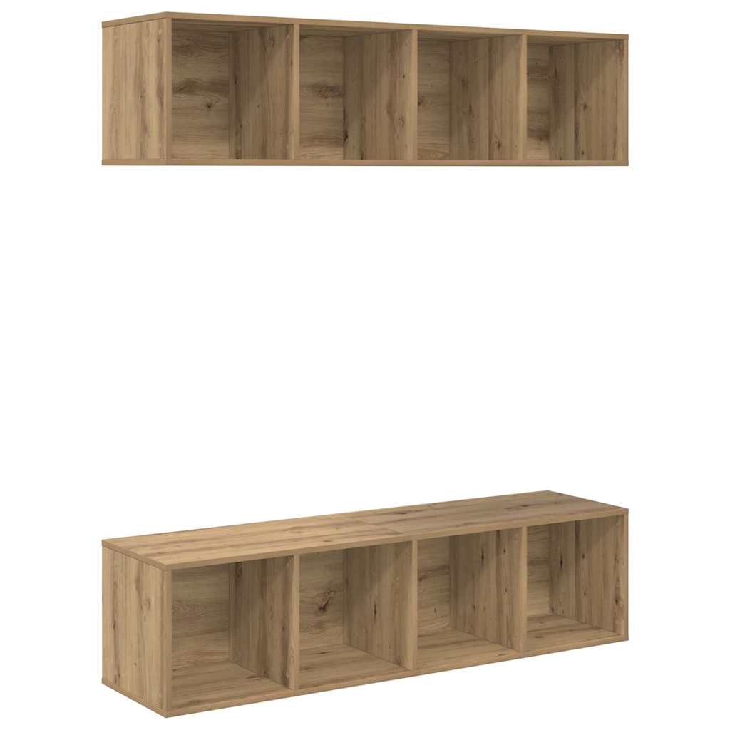 TV-Schrankset 2 stk. Artisan-Eiche Holzwerkstoff