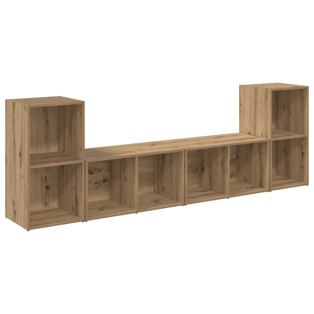 TV-Schrankset 4 stk. Artisan-Eiche Holzwerkstoff