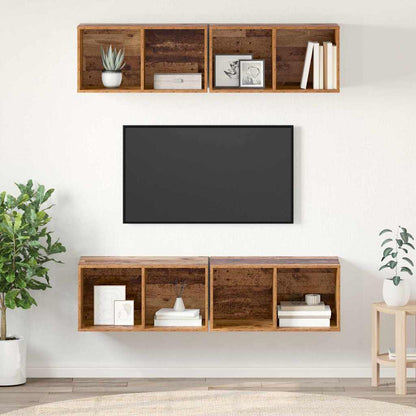 TV-Schrankset 4 stk. Altholz Holzwerkstoff