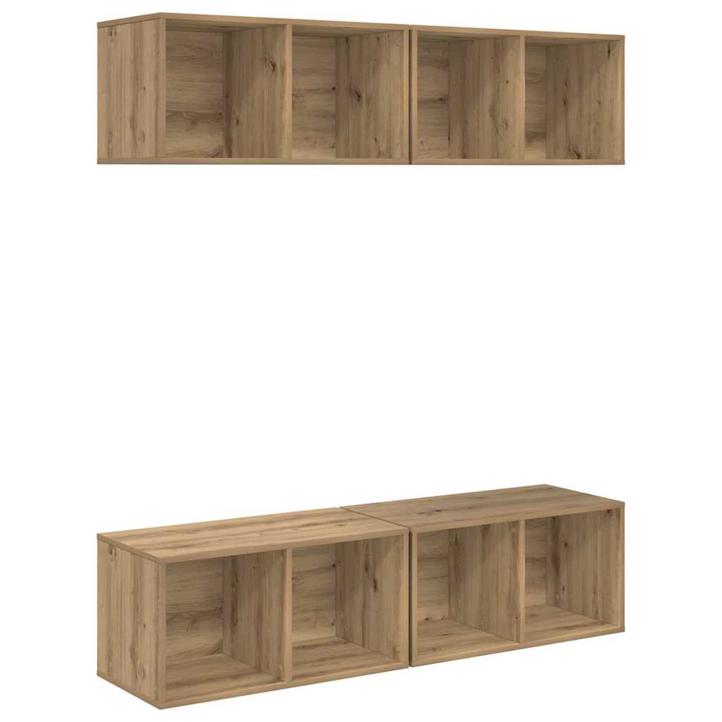 TV-Schrankset 4 pcs Artisan-Eiche Holzwerkstoff
