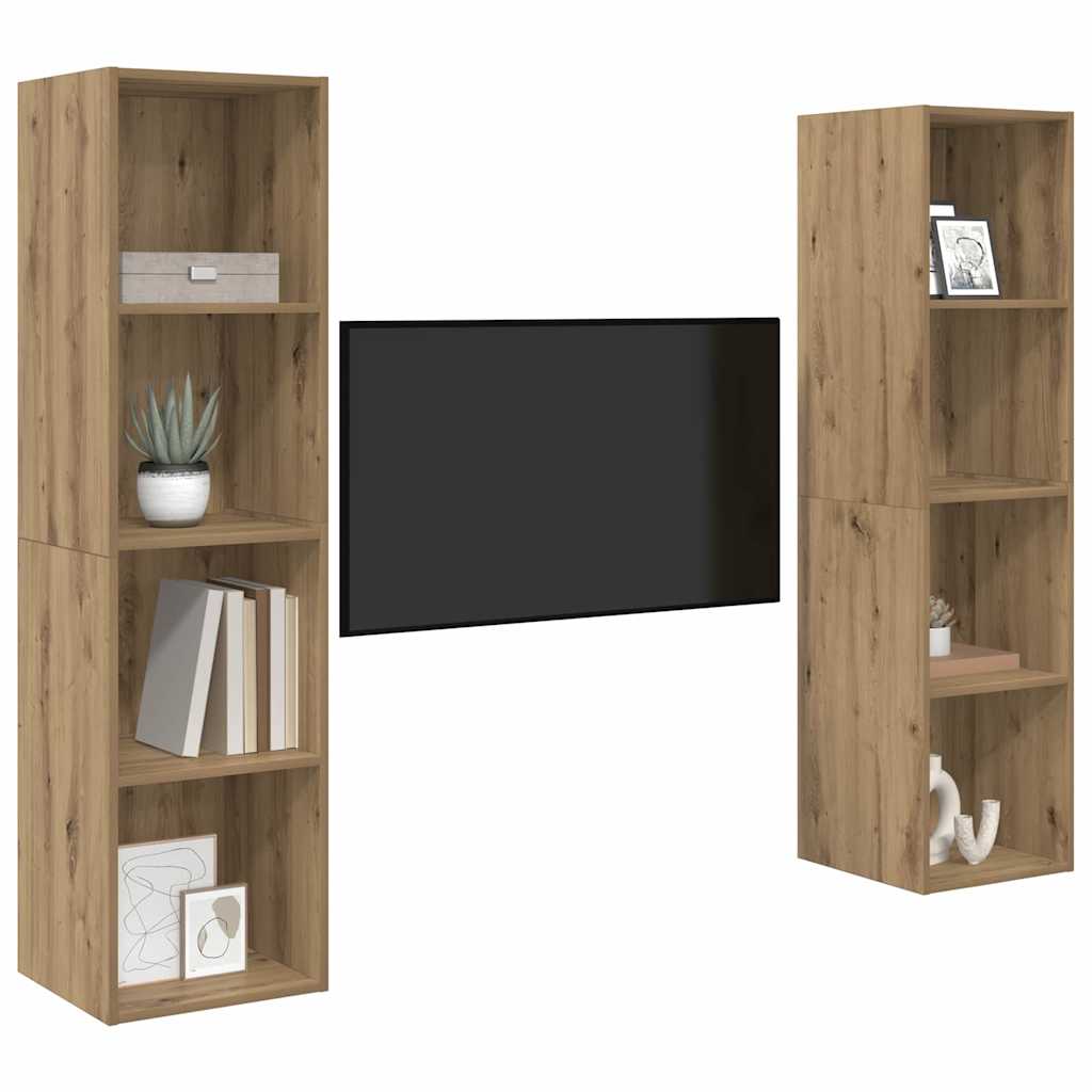 TV-Schrankset 2 pcs Braun Holzwerkstoff
