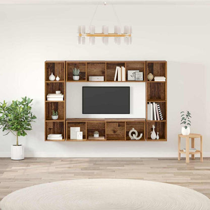 TV-Schrankset 4 stk. Braun Holzwerkstoff