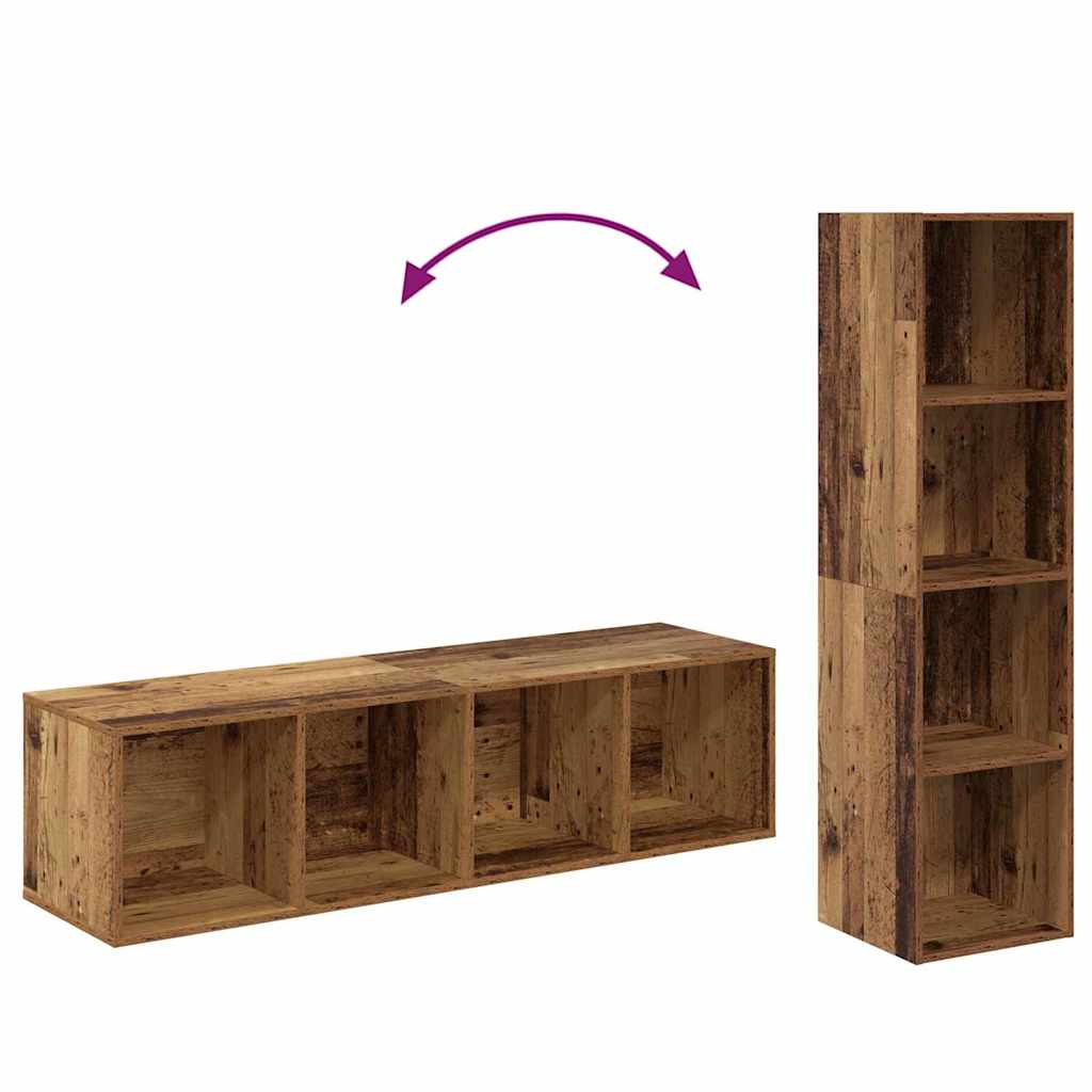 TV-Schrankset 4 pcs Braun 37 x 37 x 142,5 cm Holzwerkstoff