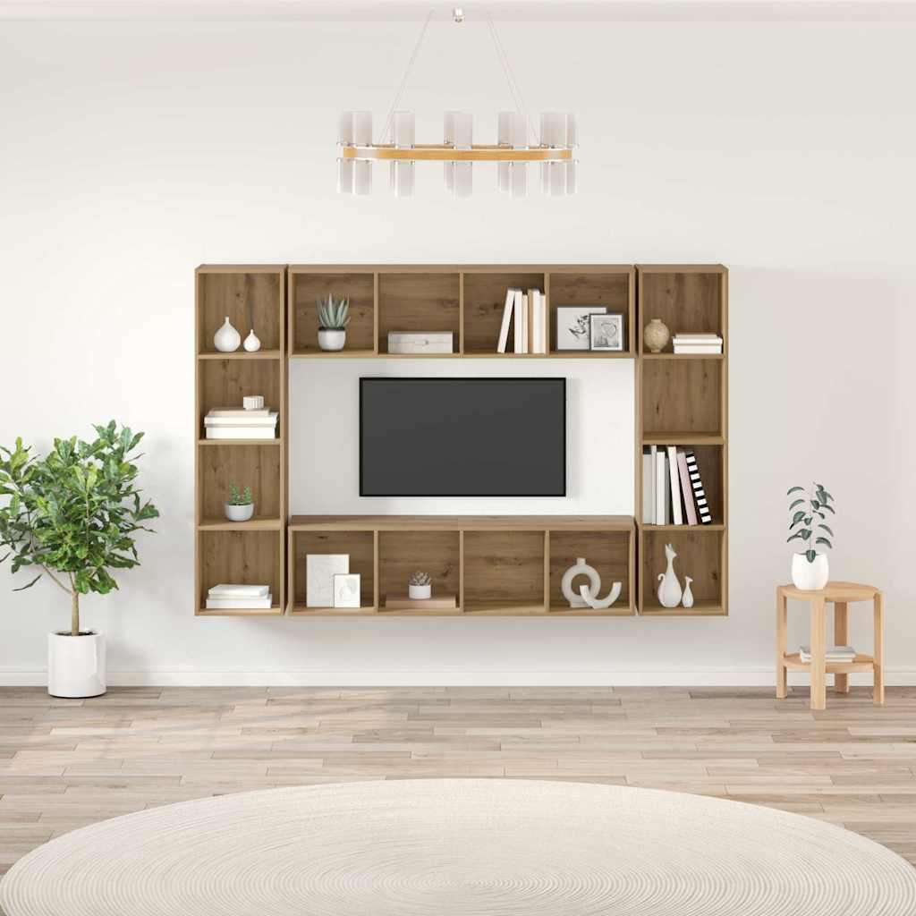 TV-Schrankset 4 pcs Braun Holzwerkstoff