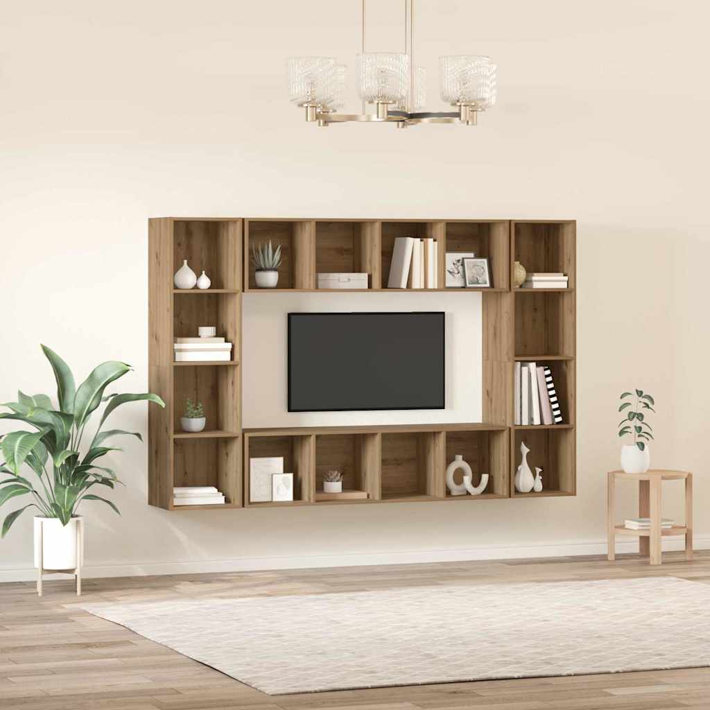 TV-Schrankset 4 pcs Braun Holzwerkstoff