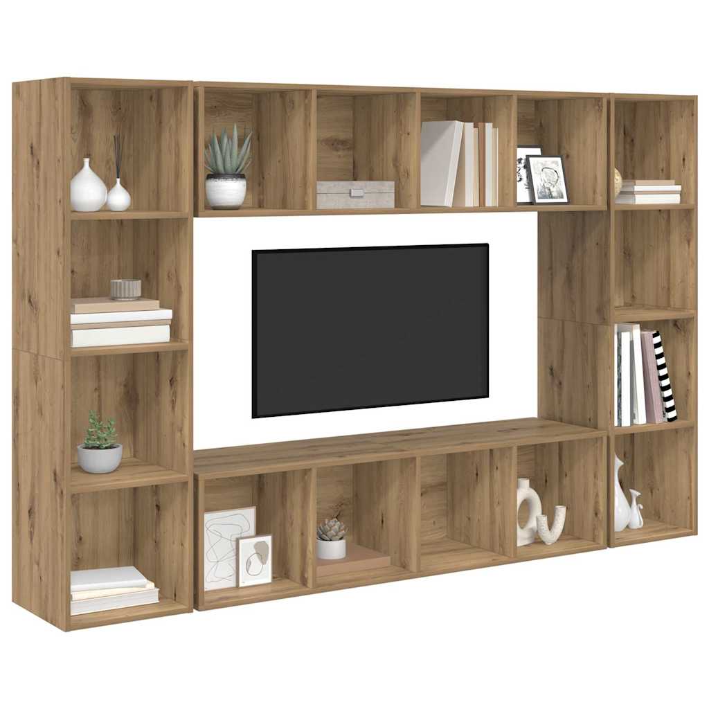TV-Schrankset 4 pcs Braun Holzwerkstoff