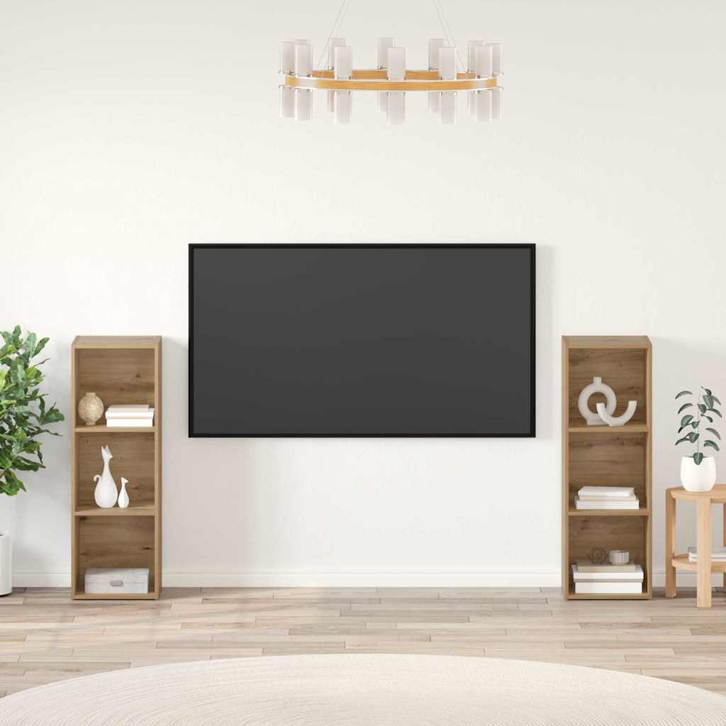 TV-Schrankset 2 pcs Artisan-Eiche Holzwerkstoff