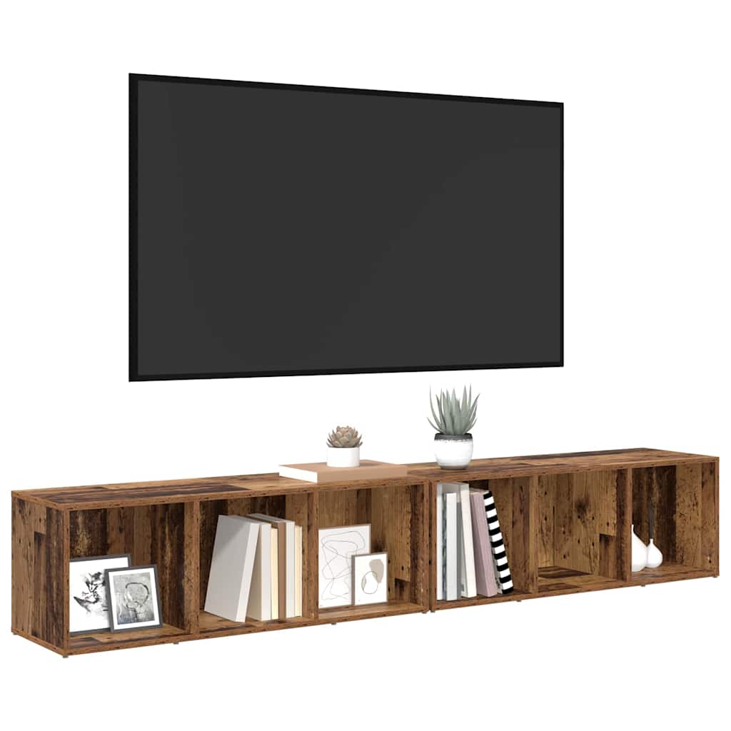 TV-Schrank-Set Altholz Holzwerkstoff