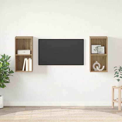 TV-Schrankset 2 stk. Artisan-Eiche Holzwerkstoff