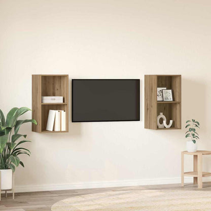 TV-Schrankset 2 stk. Artisan-Eiche Holzwerkstoff