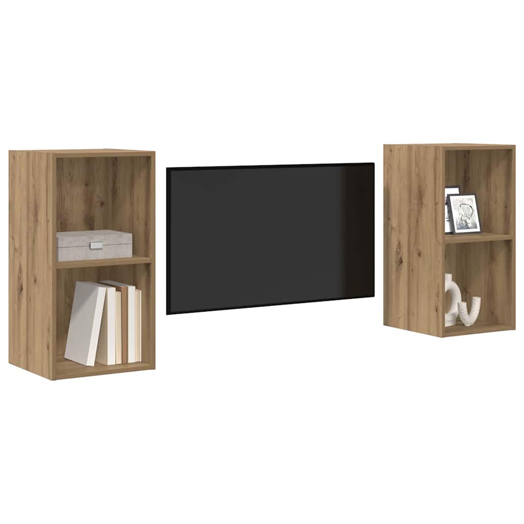 TV-Schrankset 2 pcs Artisan-Eiche Holzwerkstoff