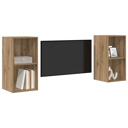 TV-Schrankset 2 stk. Artisan-Eiche Holzwerkstoff