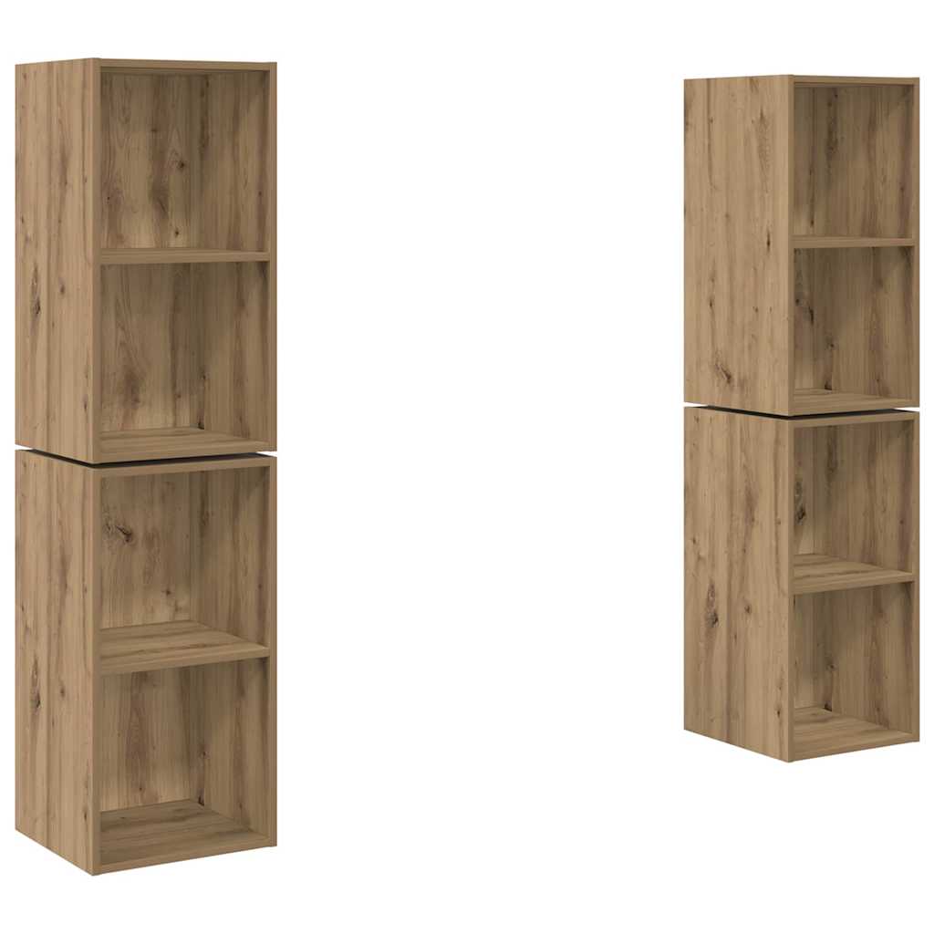 TV-Schrankset 4 pcs Artisan-Eiche Holzwerkstoff