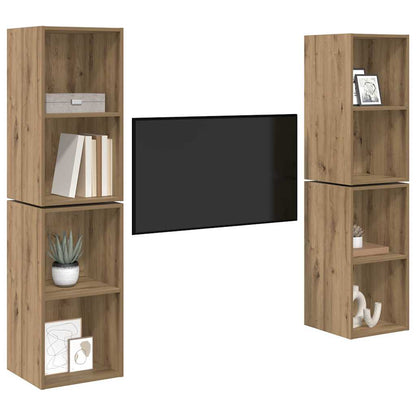 TV-Schrankset 4 stk. Artisan-Eiche Holzwerkstoff