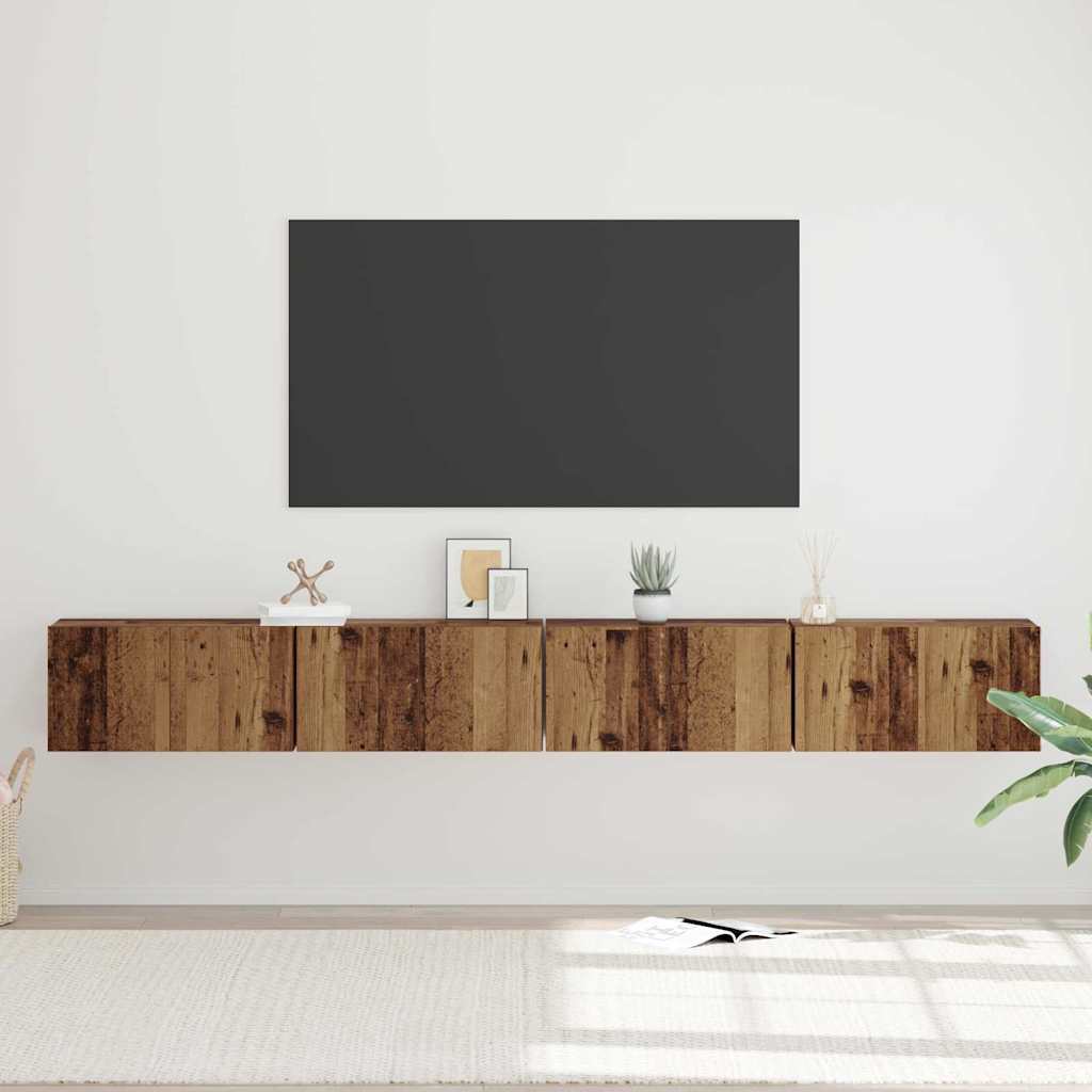 TV-Schrankset 4 pcs Altholz 60 x 30 x 30 cm Holzwerkstoff