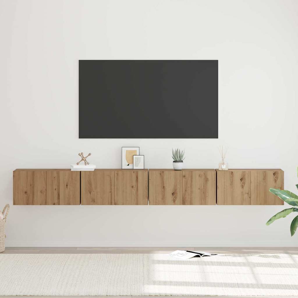 TV-Schrankset 4 stk. Artisan-Eiche Holzwerkstoff