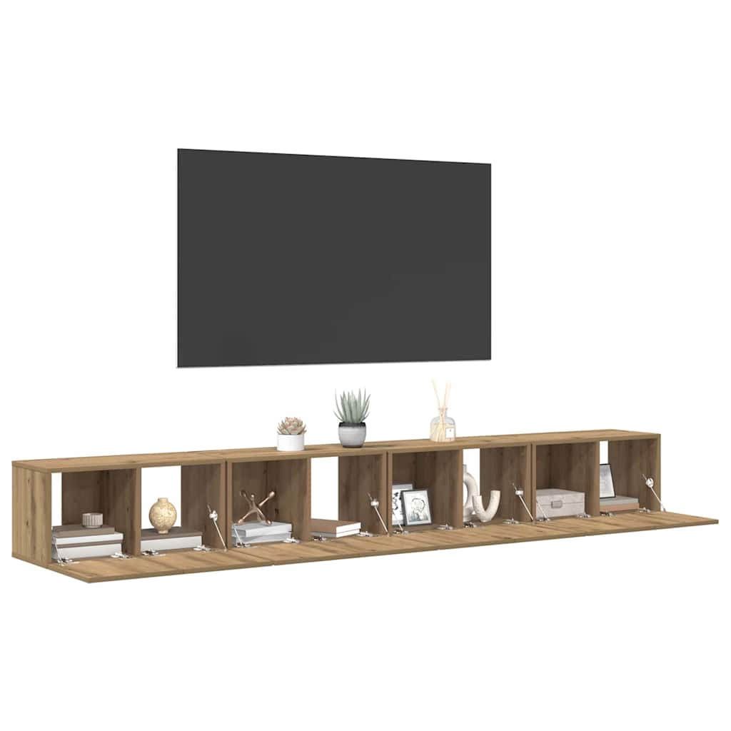 TV-Schrankset 4 stk. Artisan-Eiche Holzwerkstoff