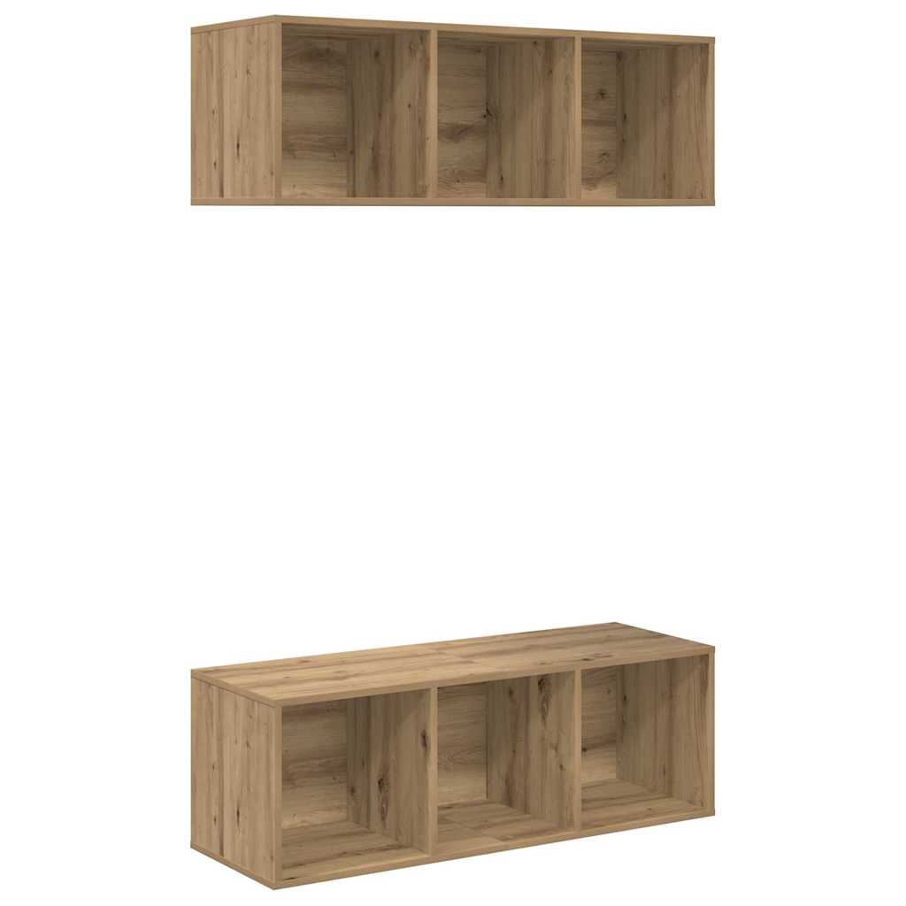 TV-Schrankset 2 stk. Artisan-Eiche Holzwerkstoff
