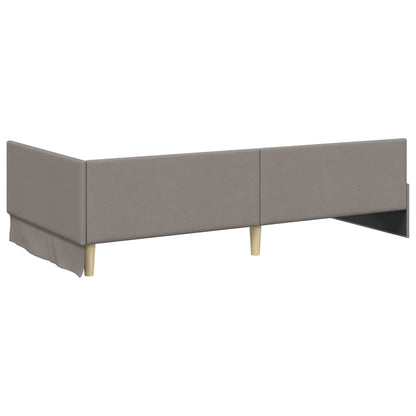 Eckbettgestell Taupe 90 x 200 cm Stoff