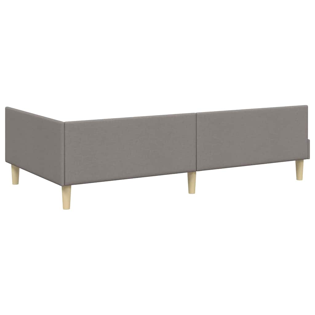 Eckbettgestell Taupe 100 x 200 cm Stoff