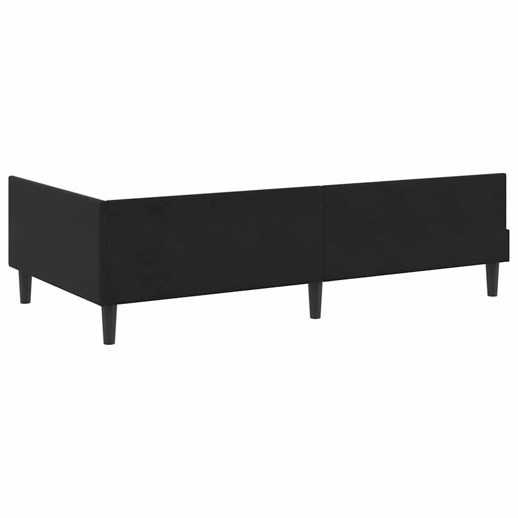Eckbettgestell Schwarz 80 x 200 cm Samt
