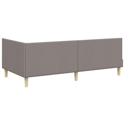 Eckbettgestell Taupe 90 x 200 cm Stoff