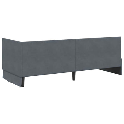 Eckbettgestell Dunkelgrau 80 x 200 cm Samt