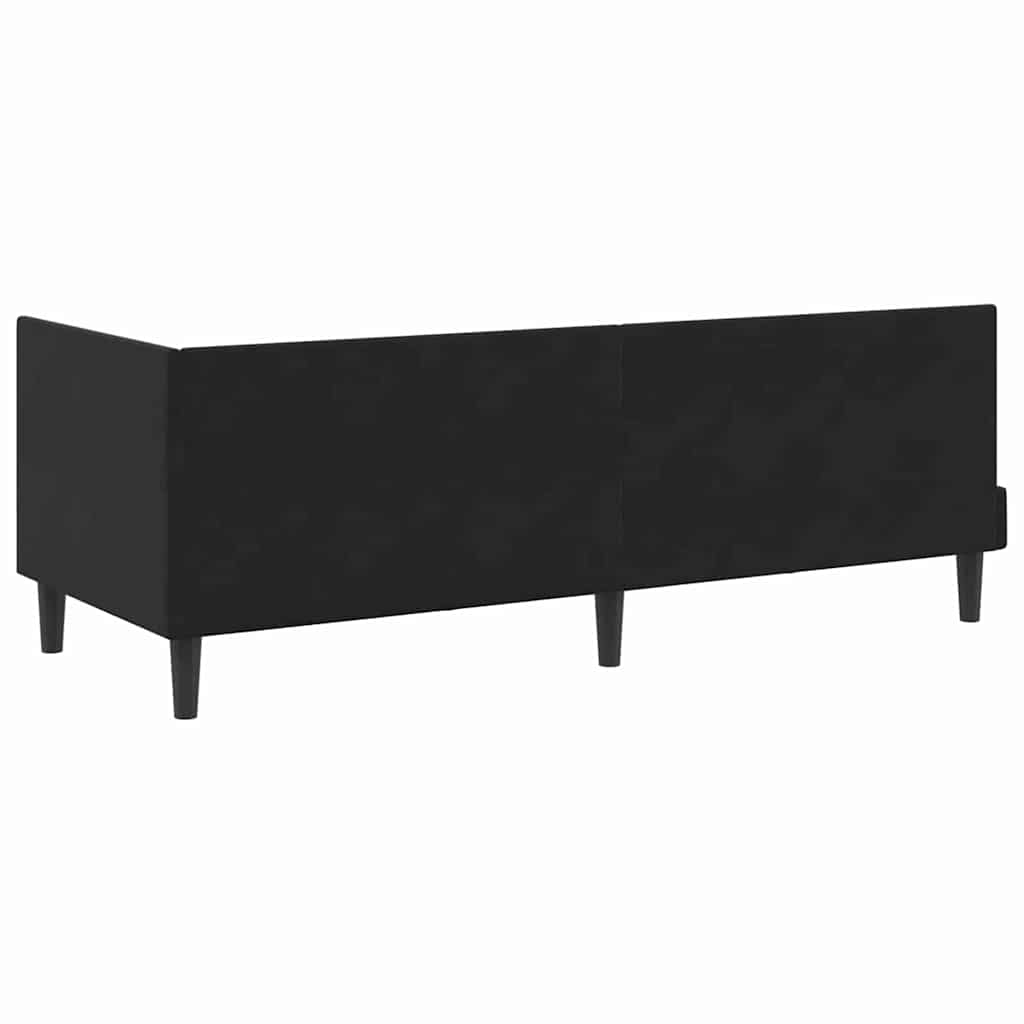 Eckbettgestell Schwarz 80 x 200 cm Samt