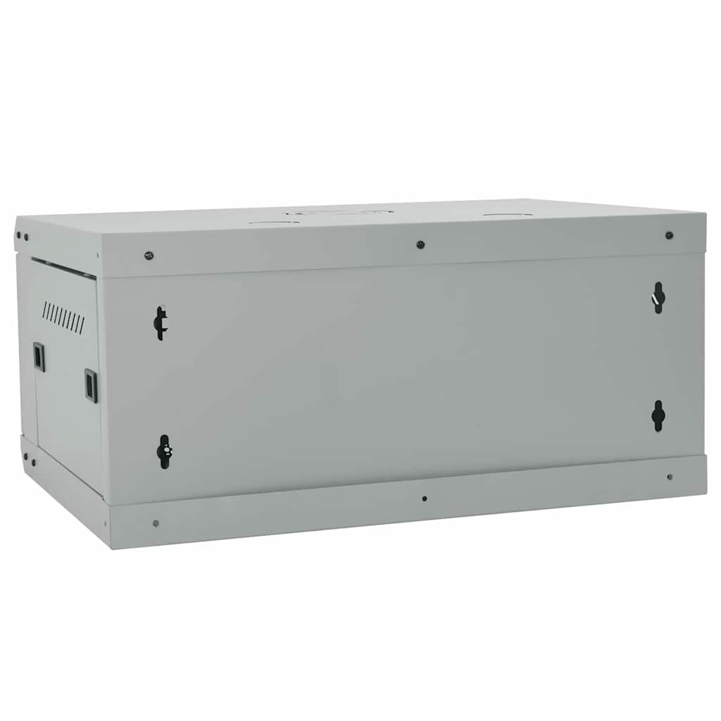 Netzwerkschrank mit Speicher Grau 60 x 45 x 28 cm Stahl