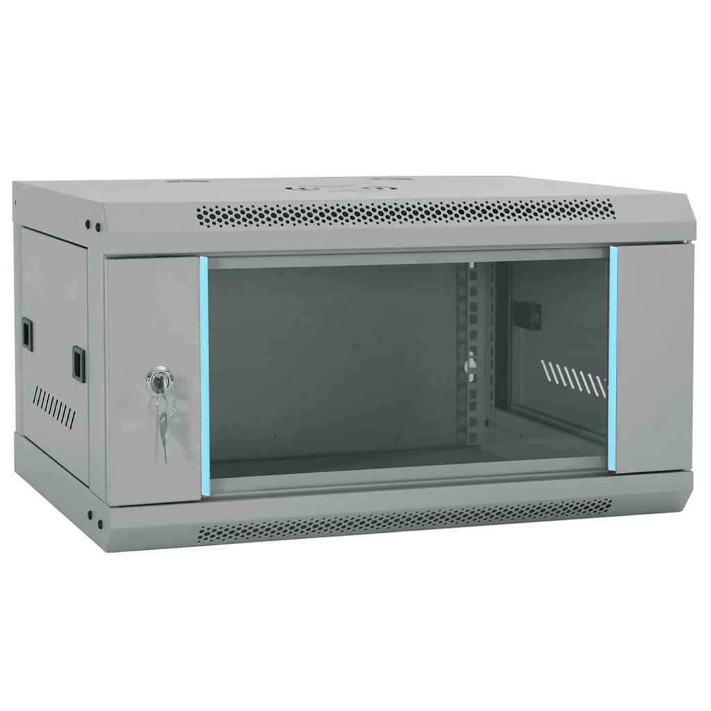 Netzwerkschrank mit Speicher Grau 60 x 45 x 35 cm Stahl
