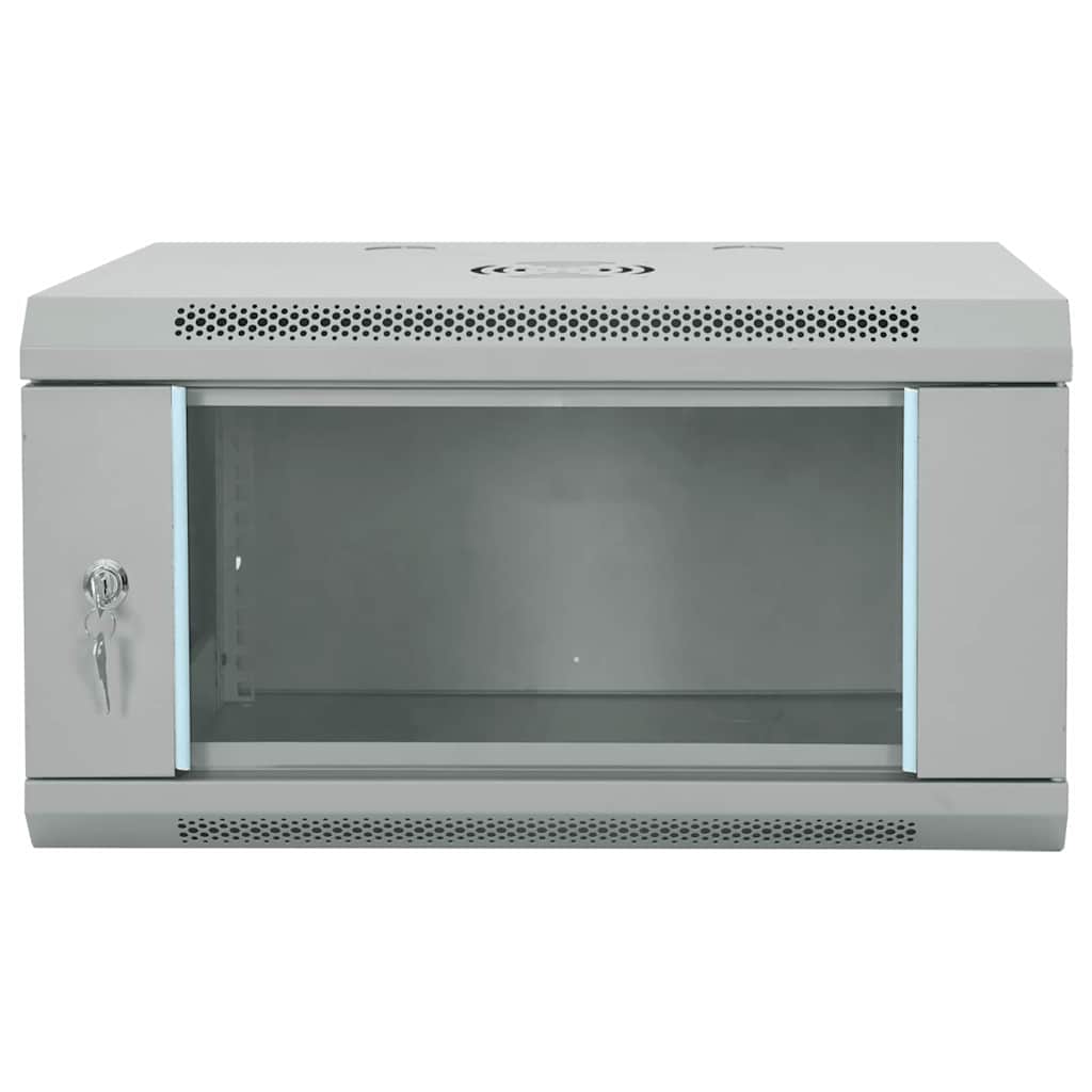 Netzwerkschrank mit Speicher Grau 60 x 45 x 35 cm Stahl