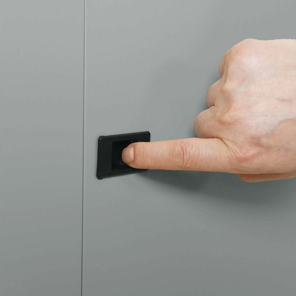 Netzwerkschrank mit Speicher Grau 60 x 45 x 50 cm Stahl