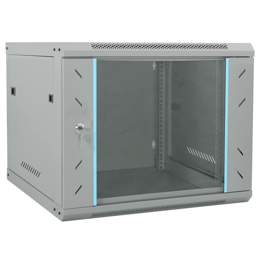 Netzwerkschrank mit Speicher Grau 60 x 60 x 50 cm Stahl
