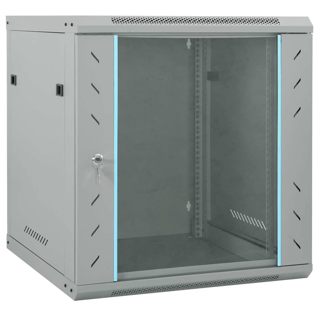 Netzwerkschrank mit Speicher Grau 60 x 60 x 65 cm Stahl