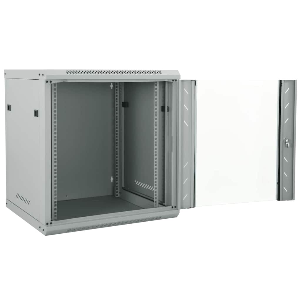 Netzwerkschrank mit Speicher Grau 60 x 60 x 65 cm Stahl